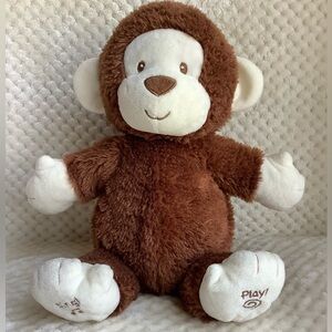 BABY GUND Plush Musical Clappy the Monkey 6052184 Stuffed Animal Play and Sing